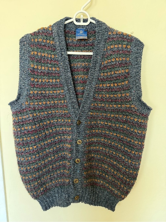 Real Donegal Other - Vintage High Quality Authentic Irish Men’s Knitted Button-Up Vest